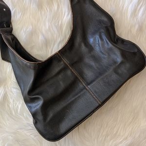 Faux Leather Shoulder Bag